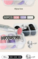Kit De Papel De Hierro Para Pedicura Y Manicura 60pcs 80#120#180# Bits De Taladro Para El Cuidado Del Pies Y Uñas Remoción De Callos Y Cutículas - details 2