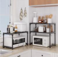 Estante acero de almacenamiento de cocina, estante para microondas dos capas, organizador de condimentos, estantes de almacenamiento simples multicapa para encimera, accesorios de cocina - details 7