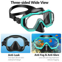 Máscara De Snorkel Para Niños Con 3 Ventanas Visión Amplia HD Ajustable Para Natación Y Escuba Diving Para Jóvenes Y Niños - details 1