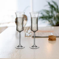 RegaloVip.es - Copas Champán Bohemia, Estuche de Lujo. Cristal de Bohemia, Regalos personalizados y originales, copas personalizadas, brindis con emoción, regalo bodas, 25 aniversario, 50 aniversario, bodas plata, bodas de oro. - details 2