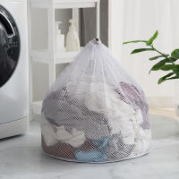 Bolsa De Ropa Con Cierre De Cordón Para Lavandería Organizador De Ropa Sucia En Malla Bolsa De Lavado Coarse Net Estilo Moderno Material Poliéster - details 7