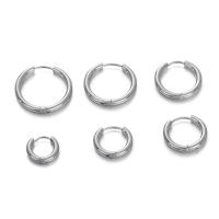 10pcs Aretes Pequeños De Acero Inoxidable Para Punción De Oreja Y Cartílago 8-18mm Mujer Colgante Circular Redondo Para Creación De Joyería DIY - details 3