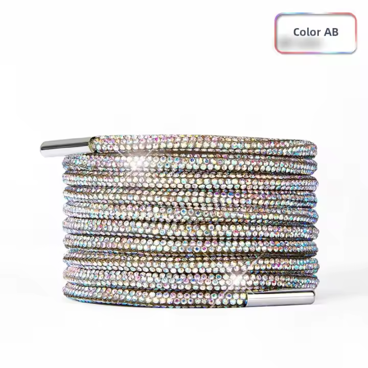 Cordones De Zapatillas De Lujo Con Diamantes Arco Iris Cordones Redondos Para Zapatos Y DIY Tamaños Variados 100/120/140/160CM - 1