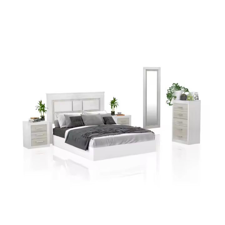Duehome Conjunto Dormitorio Kira 5C | Diseño Elegante y Moderno - 1