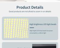 Lámpara Solar LED 468 LEDs Exterior Impermeable Con Sensor De Movimiento Iluminación De 3 Lados Para Garage Jardín Foco De Iluminación Solar - details 14