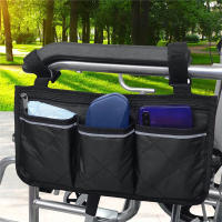 Bolsa Impermeable Para Silla De Ruedas Con Bandeja Reflectante Segura Gran Capacidad Almacenamiento Multifuncional Para Andadores - details 2