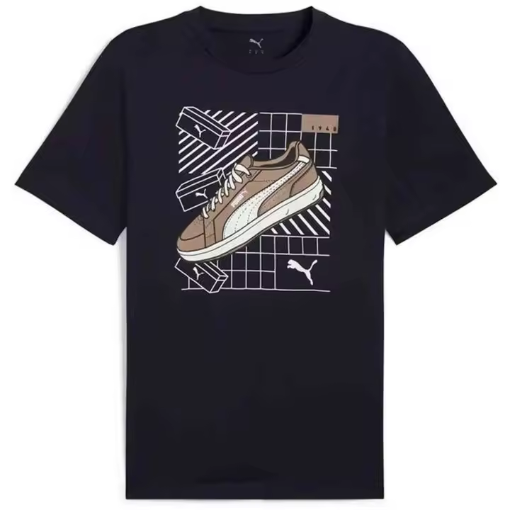 Camiseta de Manga Corta Puma Sneaker Graphic para hombre en color negro - 1