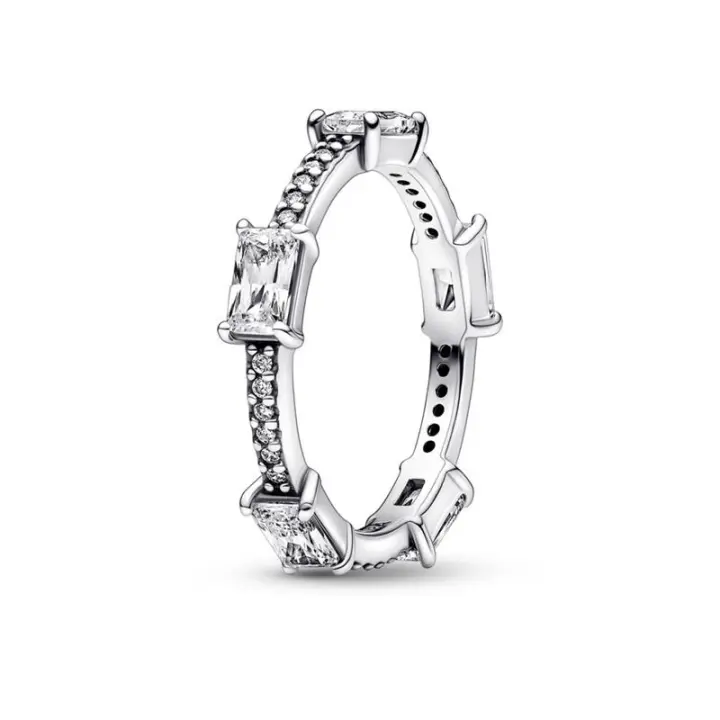 Anillo Pandora Barras Rectangulares Brillantes 192397C01 - 1