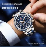 Reloj De Hombre MINI FOCUS Grande Resistente Al Agua Con Luminiscencia Y Calendario Acero Inoxidable Cuarzo Estilo Casual - details 15
