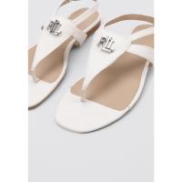 Ralph Lauren EVERLEY Sandalias Planas Mujer Blanco - details 1