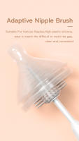 Cepillo De Limpieza Para Botella De Bebé Con Silicón 3 En 1 Rotación De 360 Grados Cuchara De Agua Y Almohadilla De Biberón Set De Limpieza Para Bebé En Colores Gris Rosa Y Azul - details 3