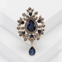Broche De Lujo Retro Estilo Palacio Europeo Y Americano Accesorios Exteriores De Ropa Para Mujeres Material Aleación De Zinc Y Vidrio - details 3