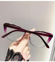Gafas De Lectura Fashion Purple Cat Eye Con Marco De Mariposa Anti Luz Azul Gradiente Para Computadora Y Lectura - details 13
