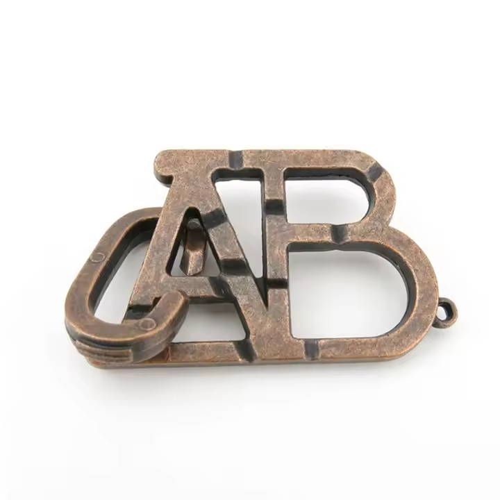 Juego De Logica ABC Lock Metal Puzzles Brain Teasers IQ Para Adultos Y Niños Juguetes Educativos Juegos De Ingenio Geométricos 3D - 1