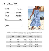 Nuevo Vestido De Mujer Verano 2024 Floral Cuello Redondo Sin Mangas Plisado Cómodo Largo Hasta El Tobillo Estilo Oficina - details 0