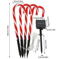 2 Set Luz Solar De Navidad En Forma De Palillo De Moler Con Palos Para Decoración De Jardín Patio Camino Exterior IP68 Impermeable - details 0