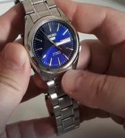 Reloj Automático hombre Seiko 5 SNKL43K1 Dial azul 37mm correa acero - details 2