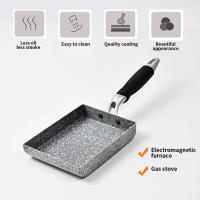 Sartén De Huevo Negro Antideslizante Japonesa De Piedra Médica Para Tamagoyaki Omelette Sartén Para Pescado Y Pan Apta Para Fogón - details 6