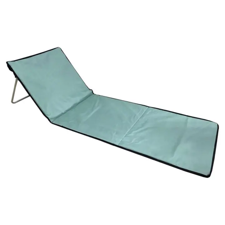 Tumbona plegable "Benidorm" 156x53x42cm, en 2 colores diferentes, Esterilla de playa con bolso plegable, ideal para vacaciones, playa, verano - 1