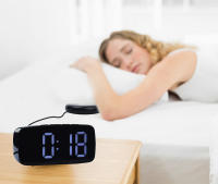 Reloj De Alarma Con Vibración Y Mecanismo De Despertar Para Cama Para Sueleepinos Resistentes Deafatos Y Personas Con Dificultades De Escucha Con Función De Snooze Y USB Doble - details 1