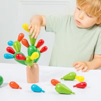 Juguete Educativo Montessori De Madera Cactus Arcoíris Equilibrio Puzzle Juego Divertido Para Niños Y Niñas Edad Recomendada 3-6 Años - details 1