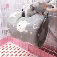 Casa De Hamster Suave Y Cálida Cama Para Rattus Y Guineapuerco Pequeño Animal De Peluche Colgante Tamaño S/M/L/XL Diseño Impreso - details 2