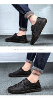 Zapatos Casuales Para Hombre Cuero Mocasines De Caminar Al Aire Libre 2021 Moda Casual Vacaciones Suaves Para Conducir Zapatos De Hombre - details 14