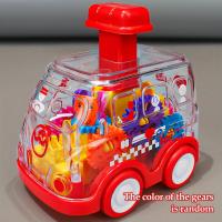 Coche De Juguete Para Bebés Con Engranajes Transparentes Y Fuerza De Arrastre Regalo De Cumpleaños Para Niños Y Niñas Coche De Plástico ABS Sin Batería Colorido - details 6