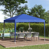 Gazebo aprox. Carpa de Jardín with Bolsa, camping Jardín gazebo, Azul 3x3m Imperable estable a prueba de frío pop up gazebo plegable Protección UV Tienda plegable - details 0