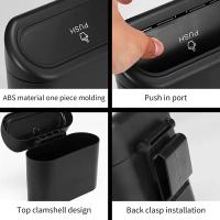Caja De Basura Para Coche En ABS Negra Con Tapa Y Soporte Universal Caja De Almacenamiento Para Interior Del Coche - details 7