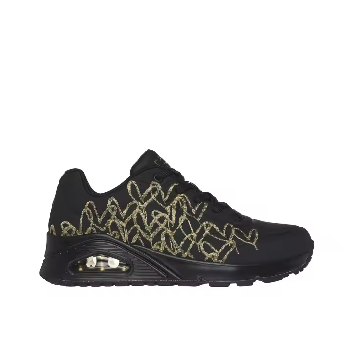 SKECHERS DE CORAZONES x JGoldcrown NEGRO: Uno - Golden Heart 177975 - 1