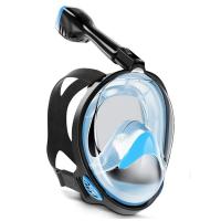 Máscara de buceo para adultos y niños, cara completa, transpirable, snorkel, equipo de natación para miopía, gafas respiradoras secas completas subacuáticas - details 20