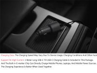 Cargador De Coche Original Xiaomi 100W Doble USB Carga Rápida Mi Car Charger USB-A USB-C Salida Dual Con Luz LED Y Cable De 5A - details 5