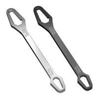 Llave De Tornillo Universal Ajustable 8-22mm Doble Cabeza Herramientas De Reparación De Motocicleta Y Coche Llave De Eje Mini Ratchete De Acero Inoxidable - details 1