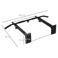 HOMCOM Barras de Dominadas para Pared Entrenamiento Muscular Pull Up para Casa Carga Máxima 150 kg Negro - details 2