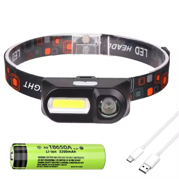 Lámpara Frontal LED Mini Super Brillante Recargable USB Fuente De Luz Doble Para Camping Caza Exteriores Resistente Al Agua - 1