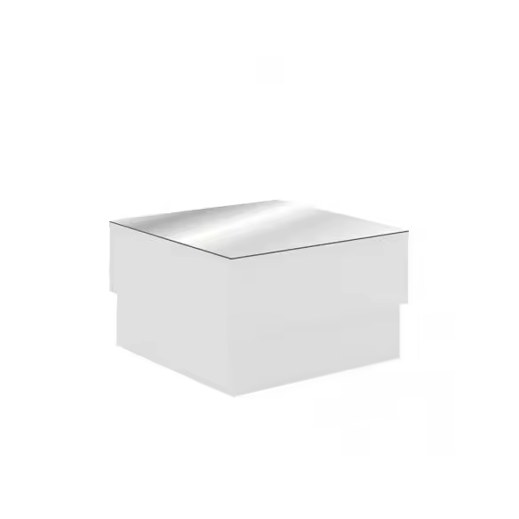 Momma Home MOMMA HOME Mesa Centro TYRPA Blanca con Vidrio Espejo 60x60x35 Cm - Hogar - 1