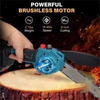 Motosierra Eléctrica Inalámbrica Sin Escobillas 8" (20cm) 3000W 16000 RPM - Lubricación Automática, Compatible con Baterías Makita 18V, para Poda y Corte de Madera - details 4