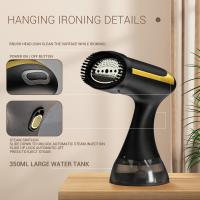Placa de vapor portátil, capacidad Gran de 350 ml, 1500 W, potente vapor, elimina Arrugas, ideal para el hogar y la Oficina (estándar Europeo de 220 V, color Negro) - details 5
