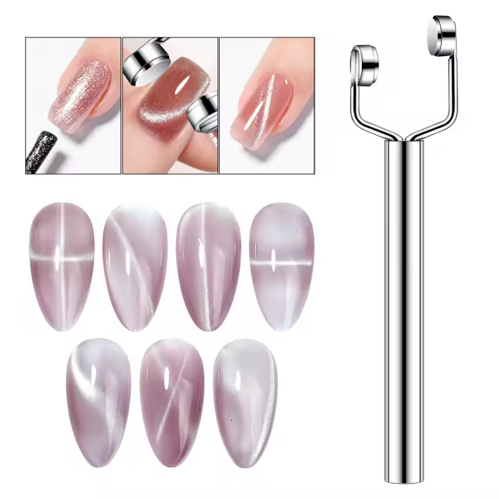Y-Forma De Láser Magnético Fuerte Para Diseño De Ojo De Gato Esmalte De Gel UV Herramienta De Arte De Uñas Varita Magnética Para Manicura 3 En 1 - 1