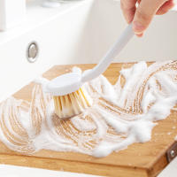 Cepillo De Limpieza Para Cocina Duradero Con Mango Largo Hecho De Hemp Natural Y Plástico Uso Doméstico Y En La Cocina - details 3