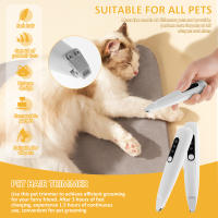 Afeitadora Para Perros Recargable 500mAh Impermeable Con Pantalla LED Cuchilla Amplia De 18mm Peluquería De Mascotas - details 16