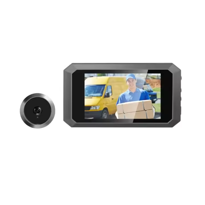 Cámara De Visión Eléctrica Para Puerta Con Anillo Video 3.97 Pulgadas Grabación Automática Vistas Nocturnas Seguridad Doméstica - 1