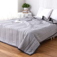 Comodidad De Verano De Algodón Lavado Reversible Ligero Y Transpirable Manta Refrescante Para Otoño Y Primavera Suave Y Delgada - details 1