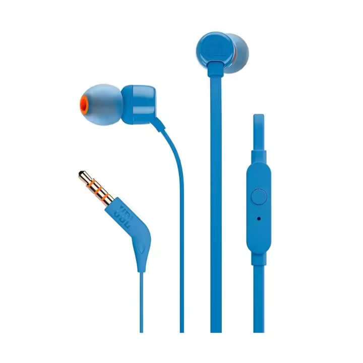 JBL Tune 160 Auriculares In-Ear para móvil, Auriculares y micrófono, Dentro de oído, Binaural, Intraural, 20-20000 Hz, Color Azul - 1