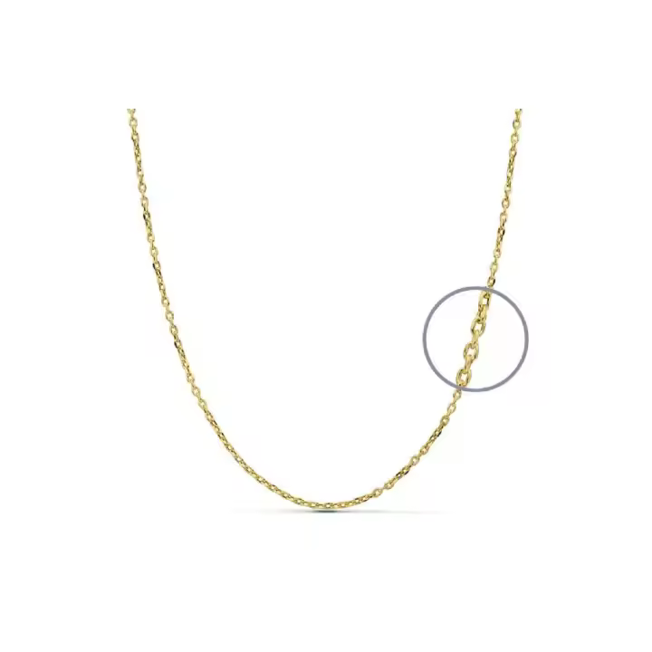 Cadena oro 18k unisex forzada 40 cm. hueca 1.5 mm. - 1