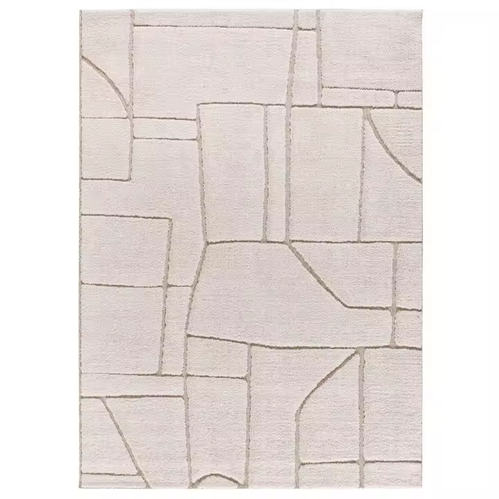 ATTICGO Alfombra de Interior de Estilo Escandinavo con relieve en Blanco - DIENA 40406 | 80X150, 120X170, 160X230 cm - 1