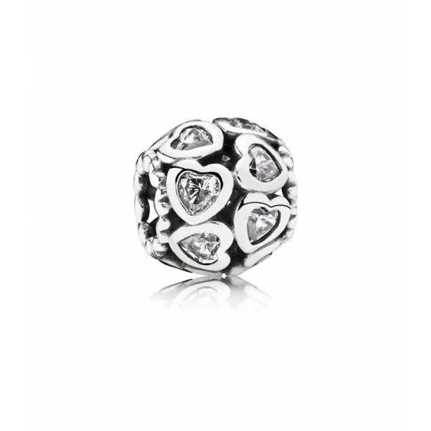 PANDORA Charm Lazos de Amor en Blanco 791250CZ - Plata de Ley con Circonita Cúbica - 1