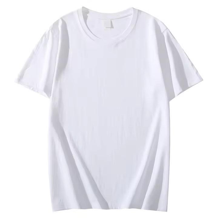 Camiseta De Algodón Pesada 220g Para Hombre Y Mujer Con Cuello Redondo Y Mangas Cortas En 8 Colores Sólidos Talla S-4XL - 1