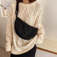 Bolso Bandolera De Nylon Para Mujer Estilo Casual Sencillo Con Hombro Único Versátil Moda Color Sólido Estudiante Bolsa Media Redonda - details 9